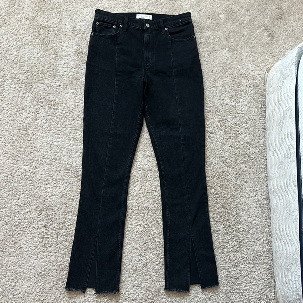 Abercrombie & Fitch Skinny High-Rise Split Hem Jeans